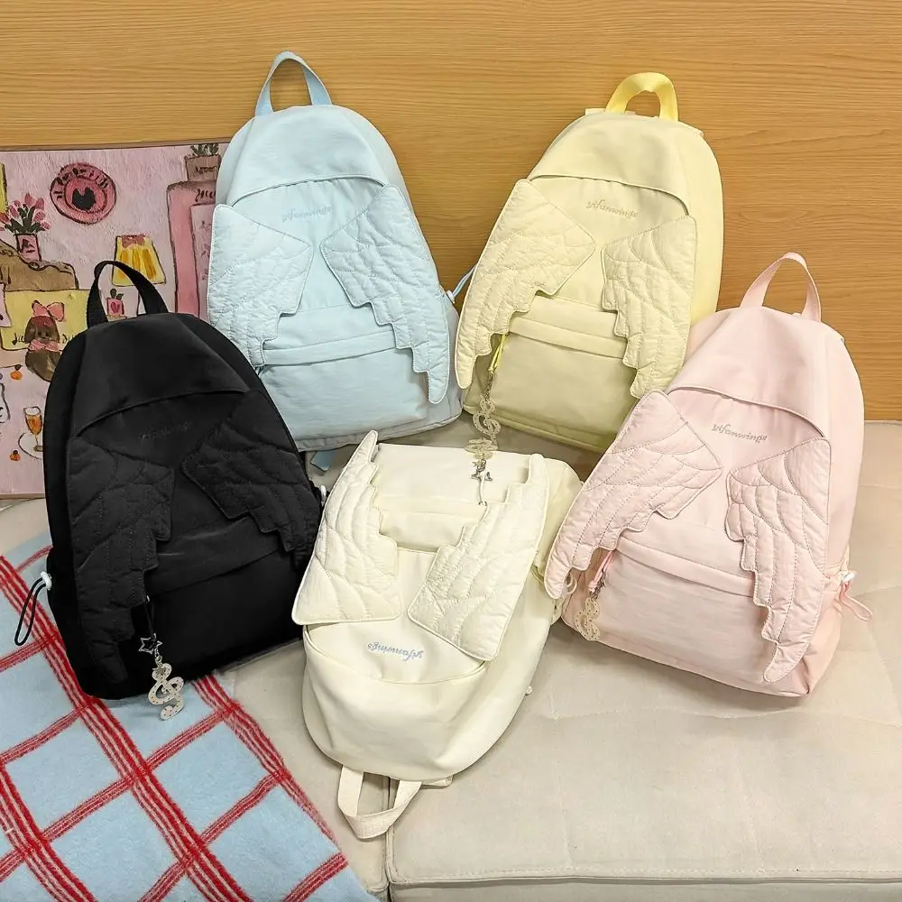Canvas Backpack Casual - Çok Yönlü Melek Kanadı Sırt Çantası,